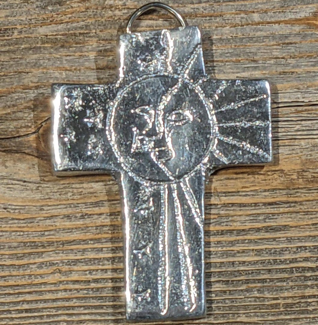 Pewter Sun & Moon Eclipe Cross