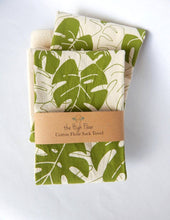 Load image into Gallery viewer, Hand Painted Monstera Kitchen Dish Towel

