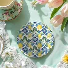 Load image into Gallery viewer, Mediterranean Lemon Coasters | Coastal Blue &amp; Yellow Accents Collection
