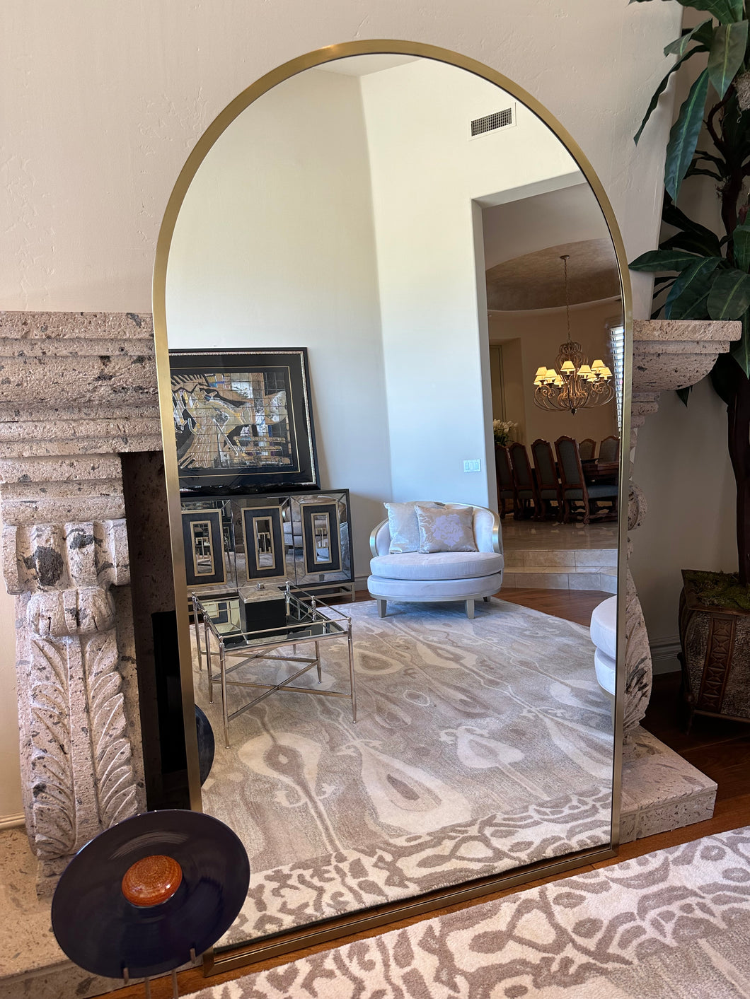 Gold Arched Mirror