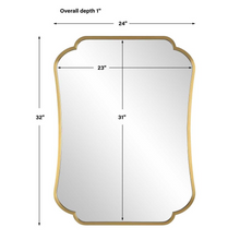 Load image into Gallery viewer, Athena Brushed Brass Mirror
