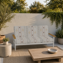 Load image into Gallery viewer, Outdoor 3 Seat Sofa w/ Teak Arms
