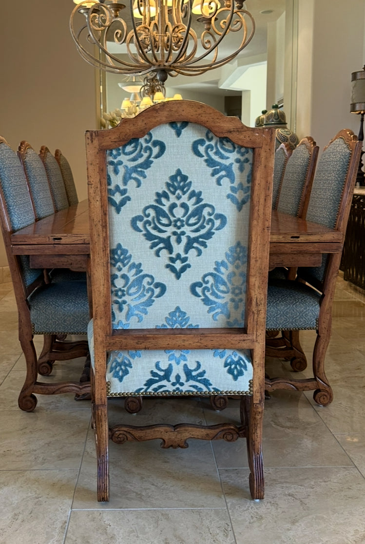 Blue Floral Dining Chair