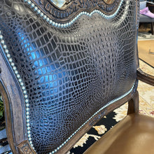 Load image into Gallery viewer, Brown Crocodile Leather Wide Chair

