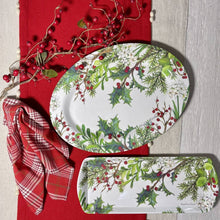 Load image into Gallery viewer, Holly &amp; Berries Christmas Oval Serving Platter
