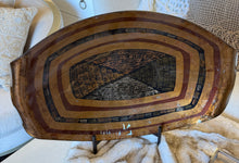 Load image into Gallery viewer, Earth Tone Oval Artisan Tray w/ Stand
