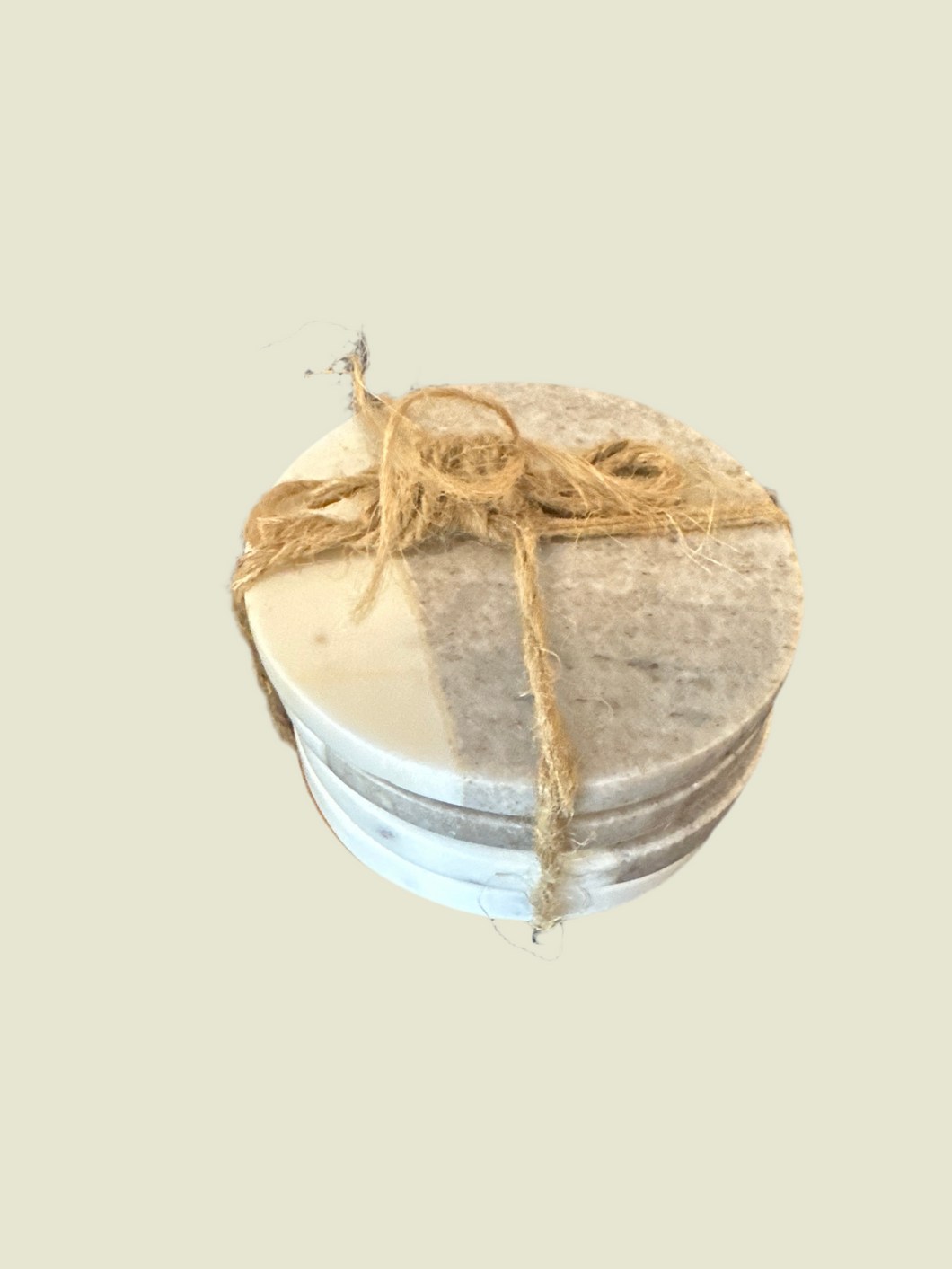 4 Beige & Gray Marble Coaster