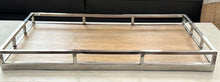 Load image into Gallery viewer, Wood Chrome Handle Tray
