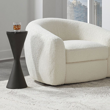 Load image into Gallery viewer, Hourglass Matte Black Drink Table
