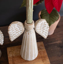 Load image into Gallery viewer, Grey Wash Clay Angel Taper Holder
