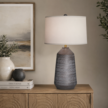 Load image into Gallery viewer, Bronze Carved Table Lamp

