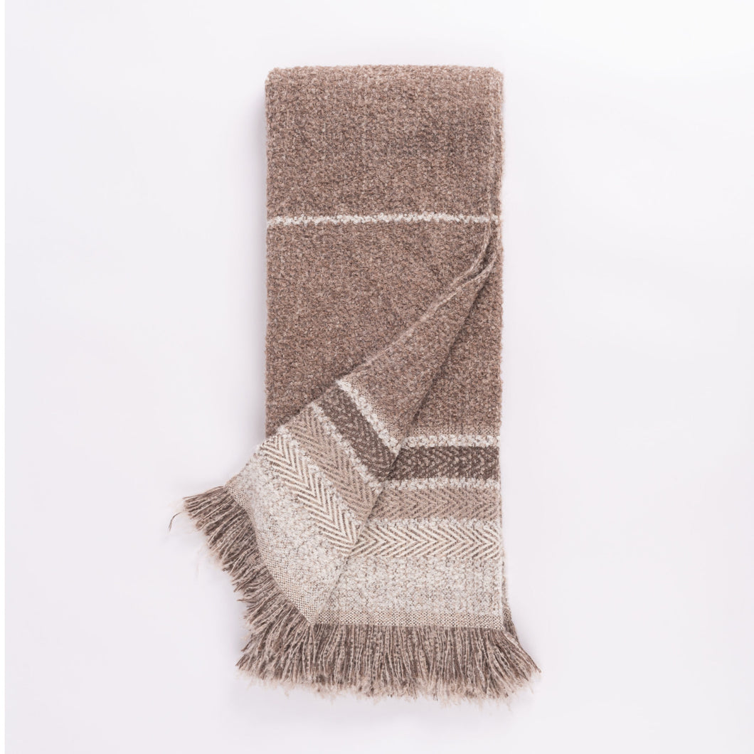 Matias Truffle Alpaca Throw Blanket