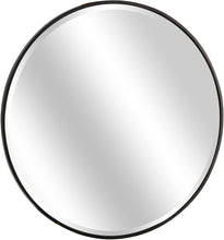 Load image into Gallery viewer, Soft Black Round Beveled Mirror 40&quot;
