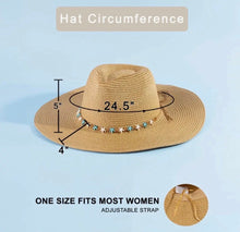 Load image into Gallery viewer, Starfish Beaded Band Straw Hat Collection
