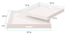 Load image into Gallery viewer, Glossy White Square Tray Collection-2 Sizes

