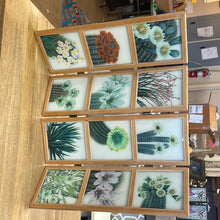 Load image into Gallery viewer, Glass Panes Folding Screen
