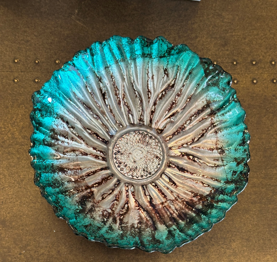 Turquoise & Brown Bowl