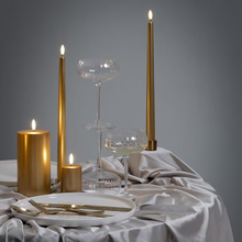 Load image into Gallery viewer, LED Gold Finish Candle Collection
