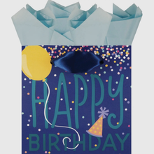 Load image into Gallery viewer, Blue Confetti Happy Birthday Gift Bag
