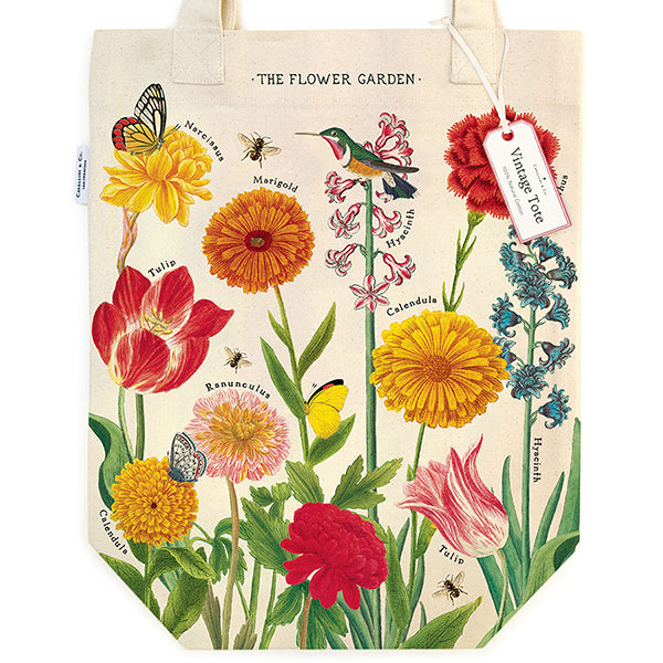 Flower Garden Heavyweight Vintage Tote Bag