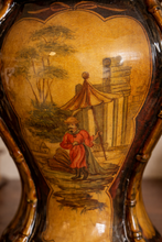 Load image into Gallery viewer, Vintage Chinoiserie Lidded Ceramic Jar
