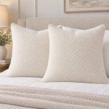 Load image into Gallery viewer, Ivory Knit Pebble Sham
