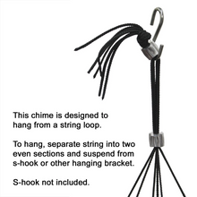 Load image into Gallery viewer, Bells of Paradise- Black 54” Wind Chime
