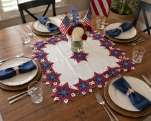 Load image into Gallery viewer, Square 4th of July Table Runner
