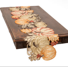 Load image into Gallery viewer, Pumpkin Embroidered Table Runner
