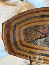 Load image into Gallery viewer, Earth Tone Oval Artisan Tray w/ Stand
