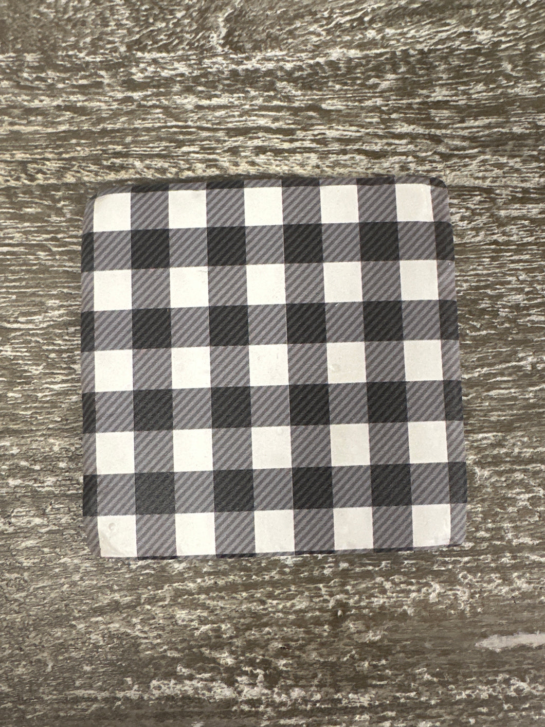 Black Checker Coaster