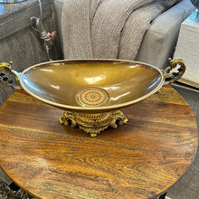 Load image into Gallery viewer, Gilded Glass Decorative Oval Bowl  ￼
