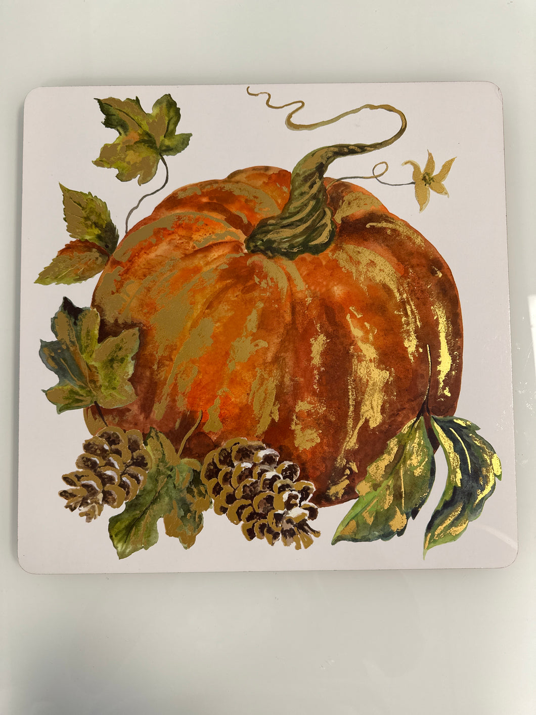 Square Pumpkin Placements Set of 4