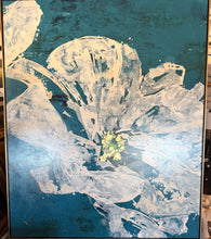 Load image into Gallery viewer, Original Golden Flower Teal Painting
