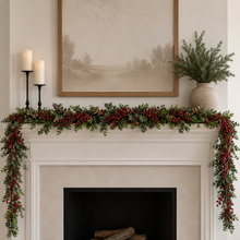 Load image into Gallery viewer, Boxwood Garland w/ Berries
