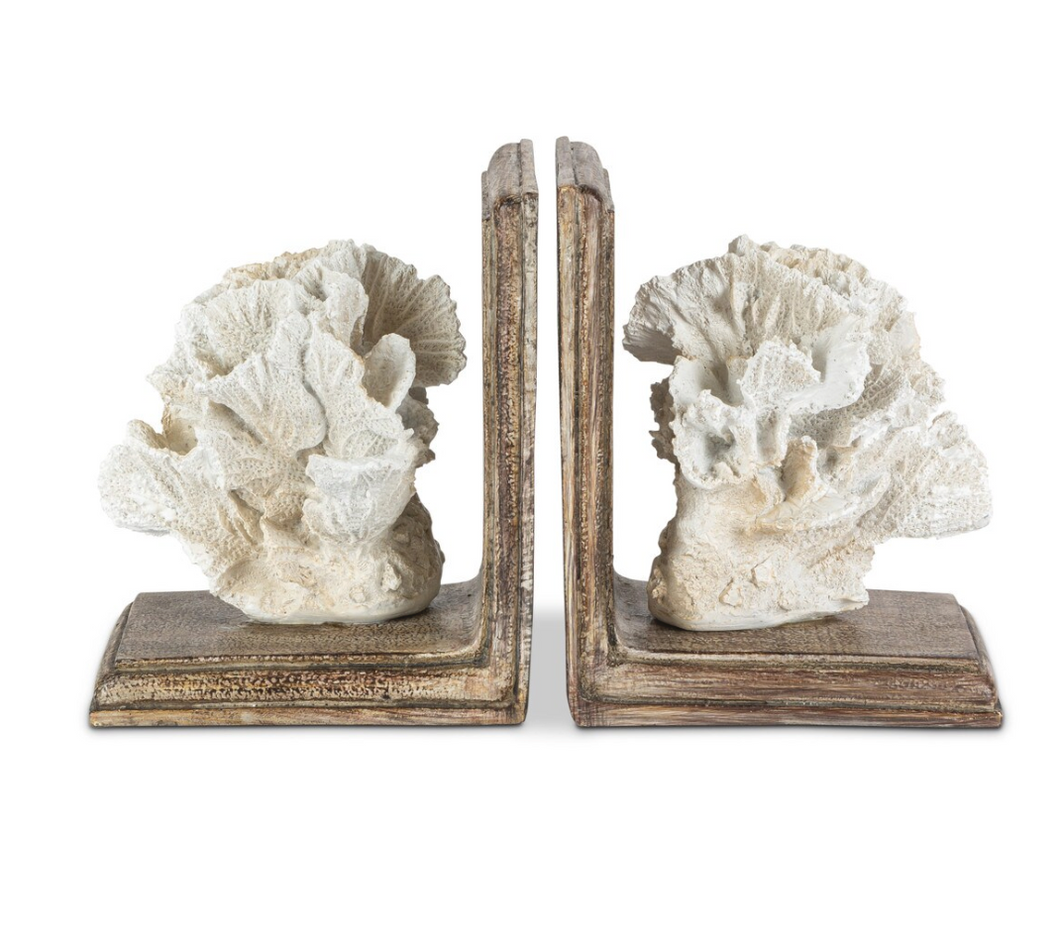 Resin Coral Bookends