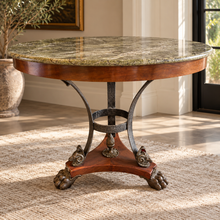 Load image into Gallery viewer, Round Green Marble Top Table
