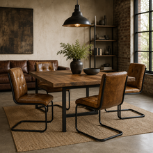 Load image into Gallery viewer, Camel Leather Dining Chair
