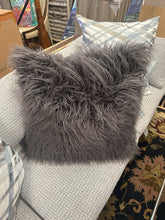 Load image into Gallery viewer, Gray Faux Fur Pillow
