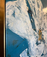 Load image into Gallery viewer, Original Golden Flower Teal Painting
