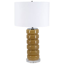 Load image into Gallery viewer, Joelle Gold Lamp with Linen Shade
