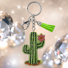 Load image into Gallery viewer, Rhinestone Cactus Keychain
