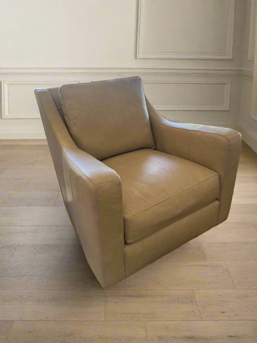 Bernhardt Leather Swivel Chair