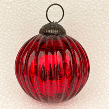 Load image into Gallery viewer, Ribbed Ball Glass Ornament Collection
