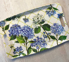 Load image into Gallery viewer, Hydrangea Floral Bamboo Serving Tray
