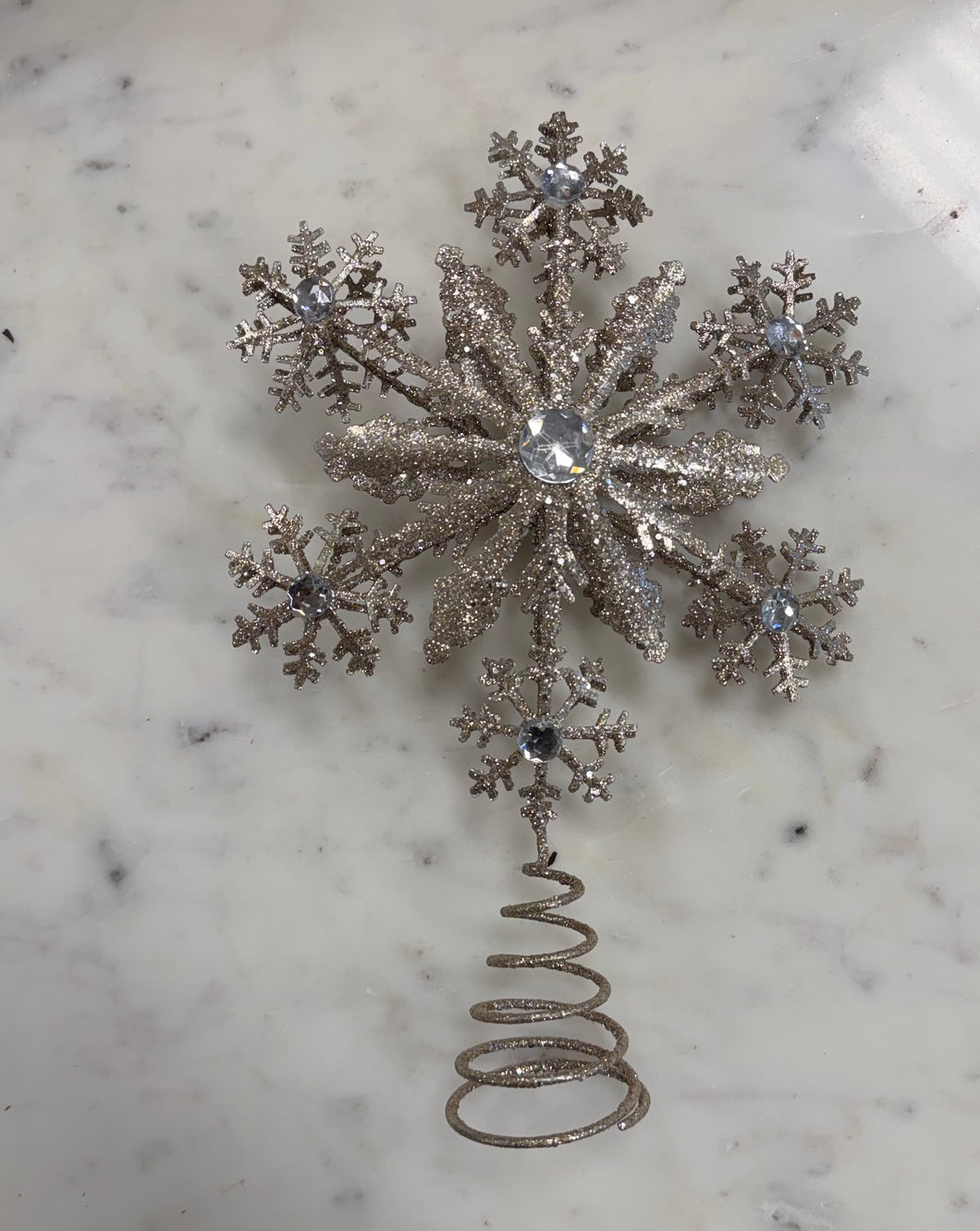 Champagne Snowflake Tree Topper