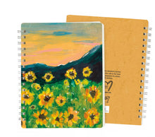 Load image into Gallery viewer, Sunflower Fields Spiral Notebook
