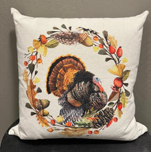 Load image into Gallery viewer, Turkey/Wreath Pillow 20"
