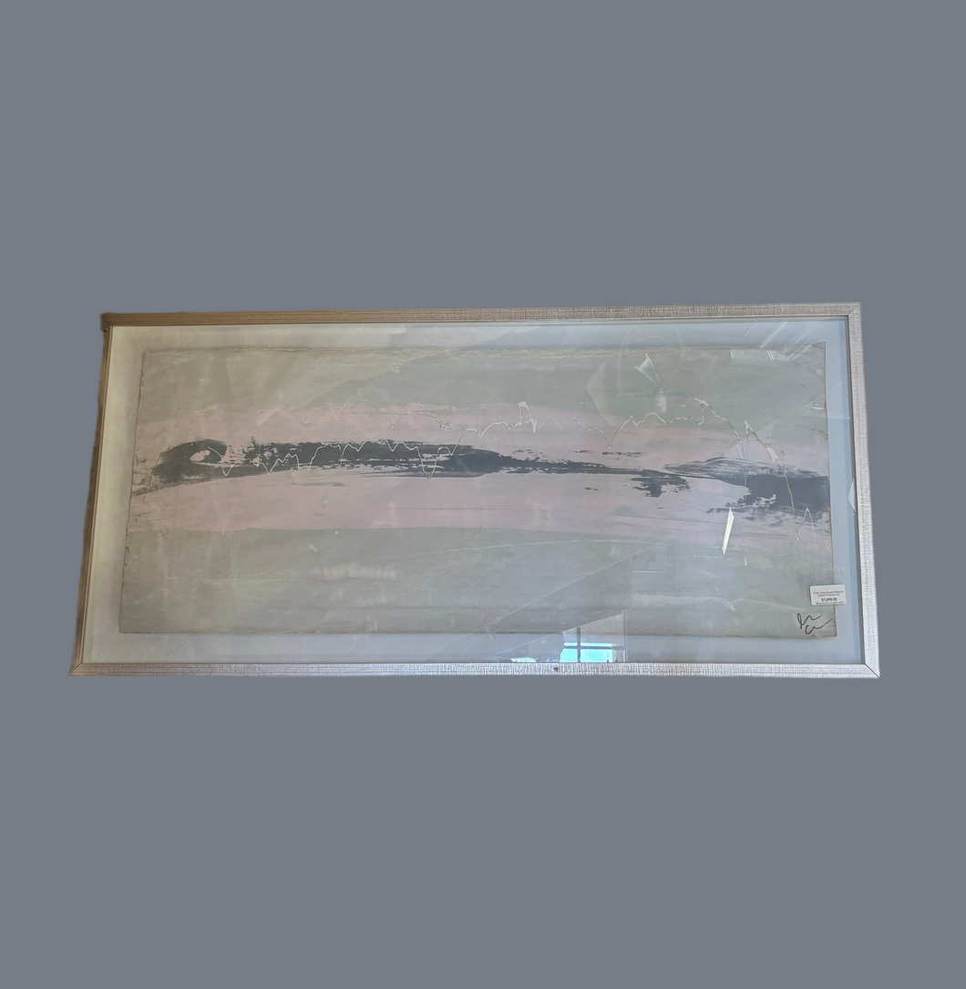Pink & Grey Original Signed Framed Art
