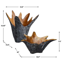 Load image into Gallery viewer, Starpetal Teak Indoor-Outdoor Bowls- S/2
